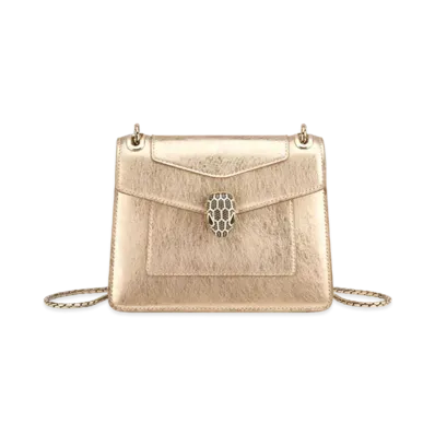 BVLGARI Serpenti Forever Day-to-Night Shoulder Bag "Light Gold"
