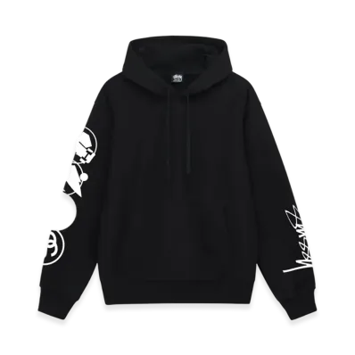 Stussy Stacked Pigment Dyed Hoodie "Black"