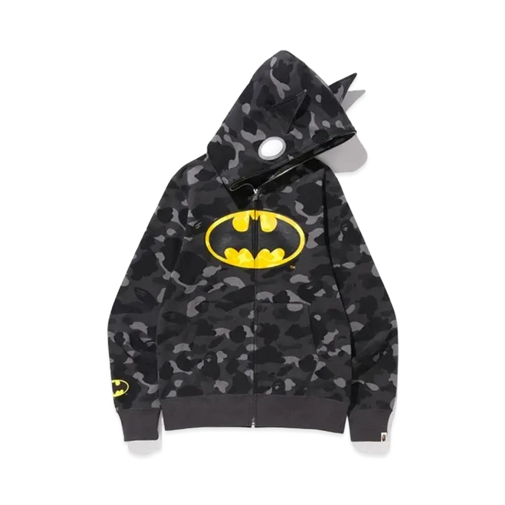 A BATHING APE / DC Batman Color Camo Full Zip Hoodie "Black"