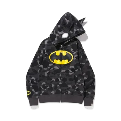 A BATHING APE / DC Batman Color Camo Full Zip Hoodie "Black"