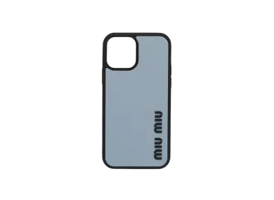 MIU MIU Rubber iPhone 12,12 Pro Cover "Sky Blue/Black"