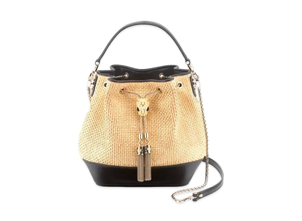 BVLGARI Serpenti Forever Bucket Bag "Beige"