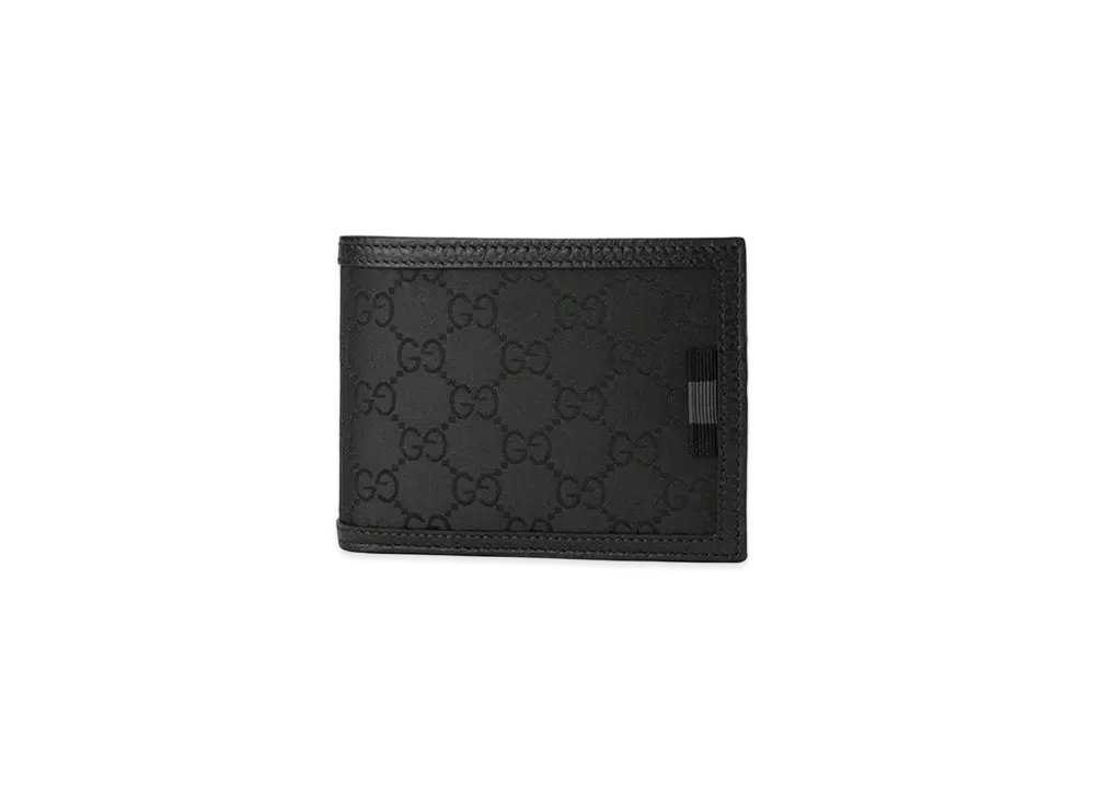 GUCCI Bi-Fold Bill Compartment GG Nylon "Black"