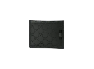 GUCCI Bi-Fold Bill Compartment GG Nylon "Black"