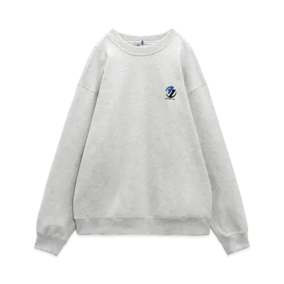 ADERERROR x ZARA Over Size Sweatshirt "Gray Marl"