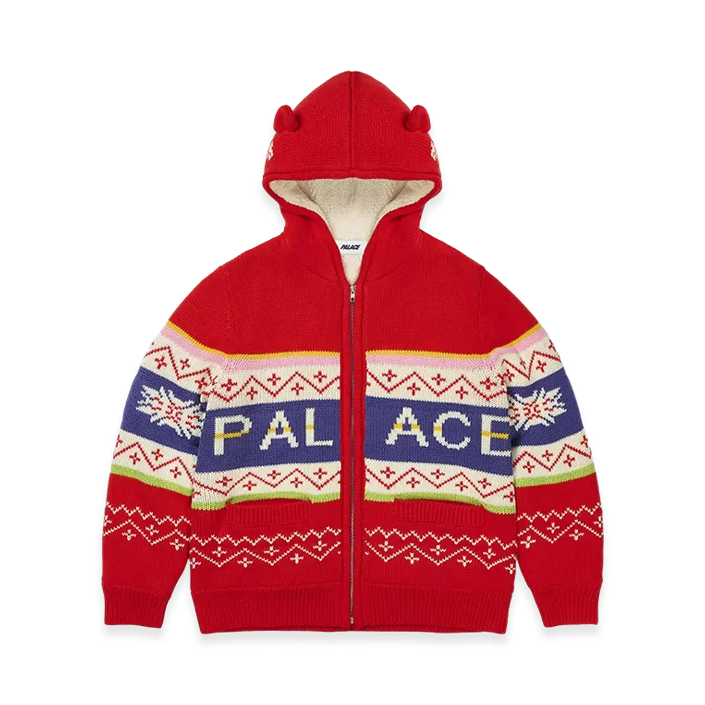 PALACE Loves Me Hooded Knit "Red"