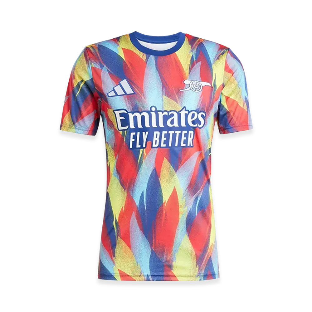 adidas Arsenal 25/26 Pre-Match Jersey "Victory Blue/Pure Ruby/Bright Yellow/Bright Cyan"