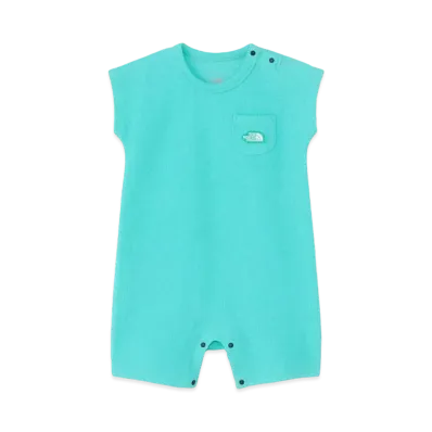 The North Face Latch Pile Rompers (Kids) "Geyser Aqua"