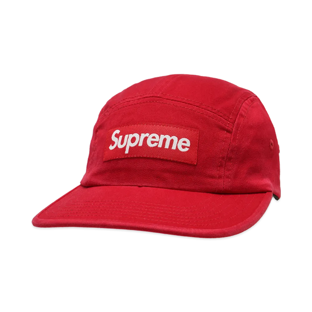 Supreme Washed Chino Twill Camp Cap "Red" (26FW)