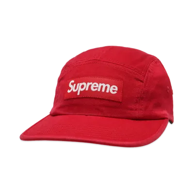 Supreme Washed Chino Twill Camp Cap "Red" (26FW)
