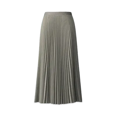 Uniqlo C Women'S Pleated Long Skirt / Short Length "Green"