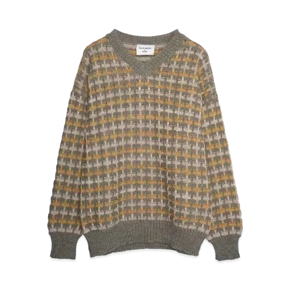 Pas Une Marque Tuck and Pull Knitted Sweatshirt "GREEN"