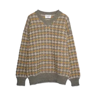 Pas Une Marque Tuck and Pull Knitted Sweatshirt "GREEN"