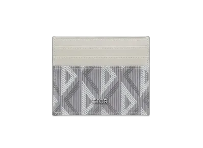 Dior Card Holder CD Diamond Canvas "Gray"