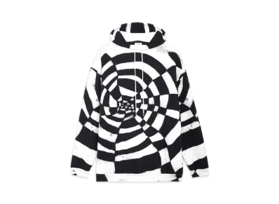 CELINE Artist Print Hoodie In Fleece "Eclu/Black"