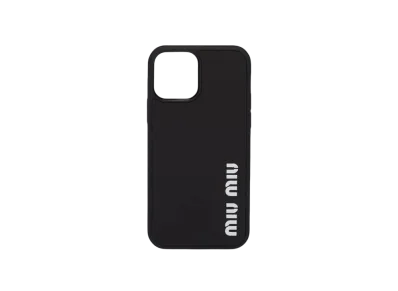 MIU MIU Rubber iPhone 12,12 Pro Cover "Black/Light Beige"