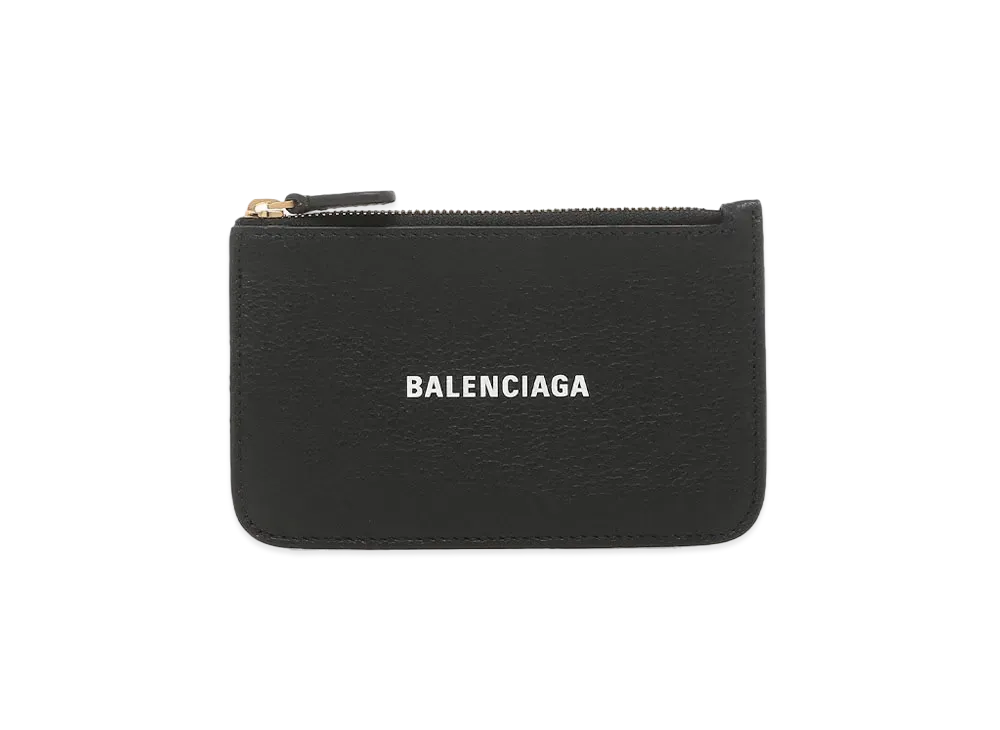 BALENCIAGA Cash Large Long Coin And Card Holder "Black"