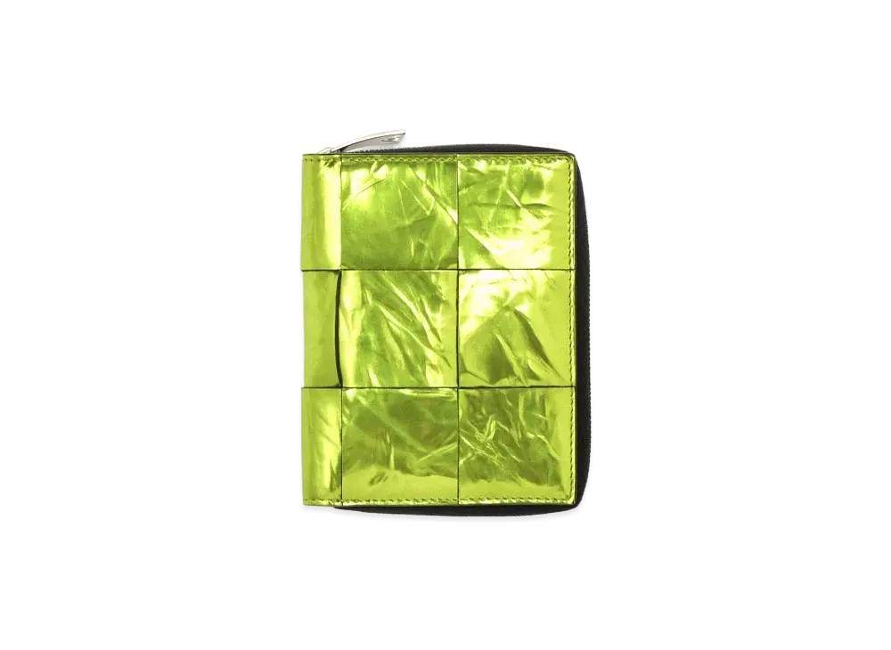 Bottega Veneta Zip Around Wallet "Chlorophyll/Black"