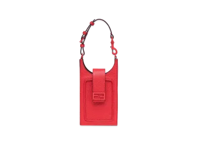 FENDI Smartphone Bag Leather Mobile Phone Holder "Red"