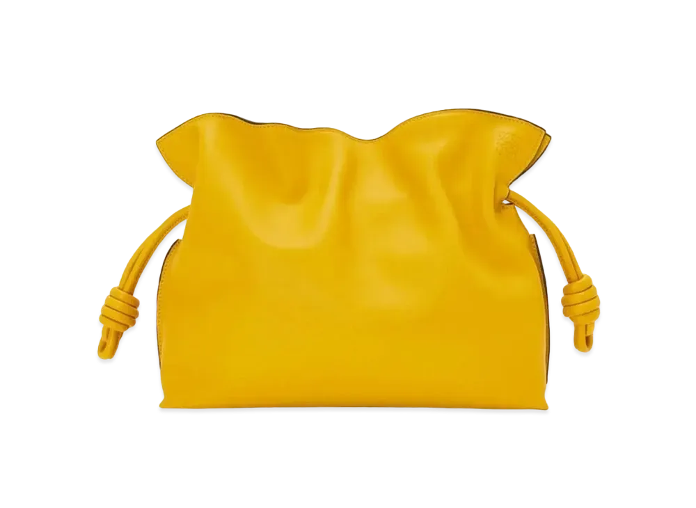 LOEWE Flamenco Clutch In Nappa Calfskin "Mustard"