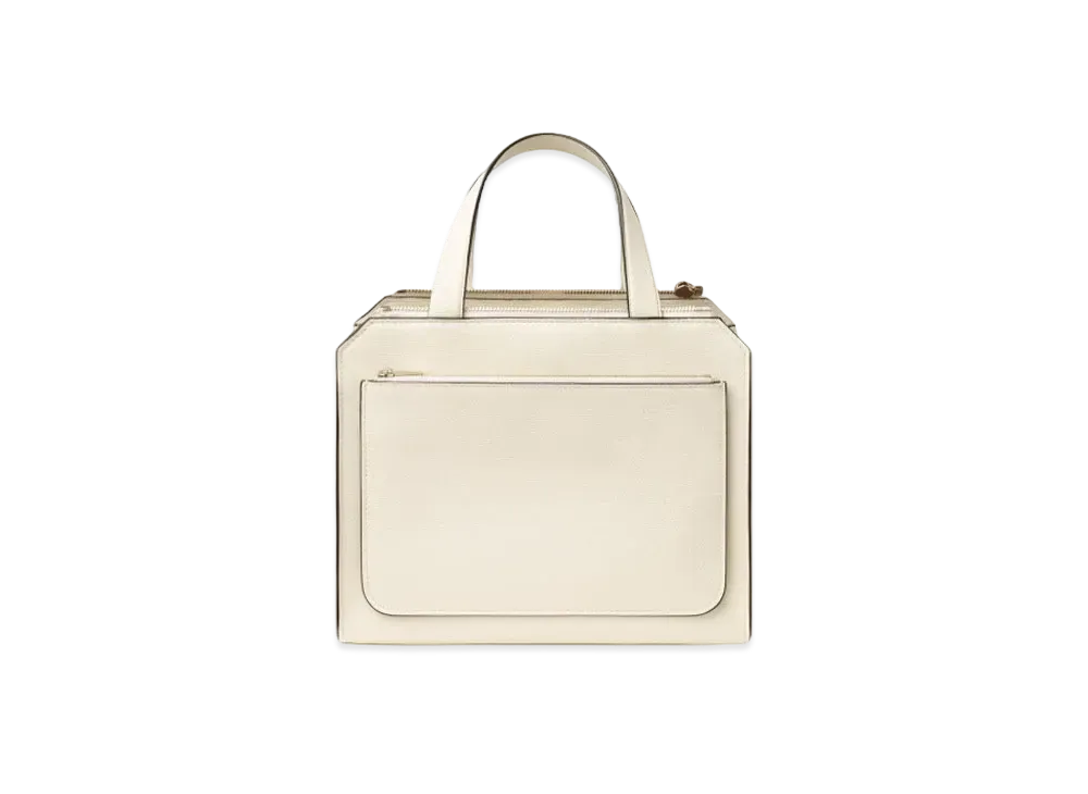 Valextra Medium Passepartout Bag "White"