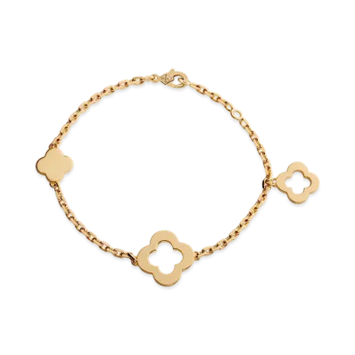 Van Cleef & Arpels Byzantine Alhambra bracelet 3 motifs "18K Yellow gold"