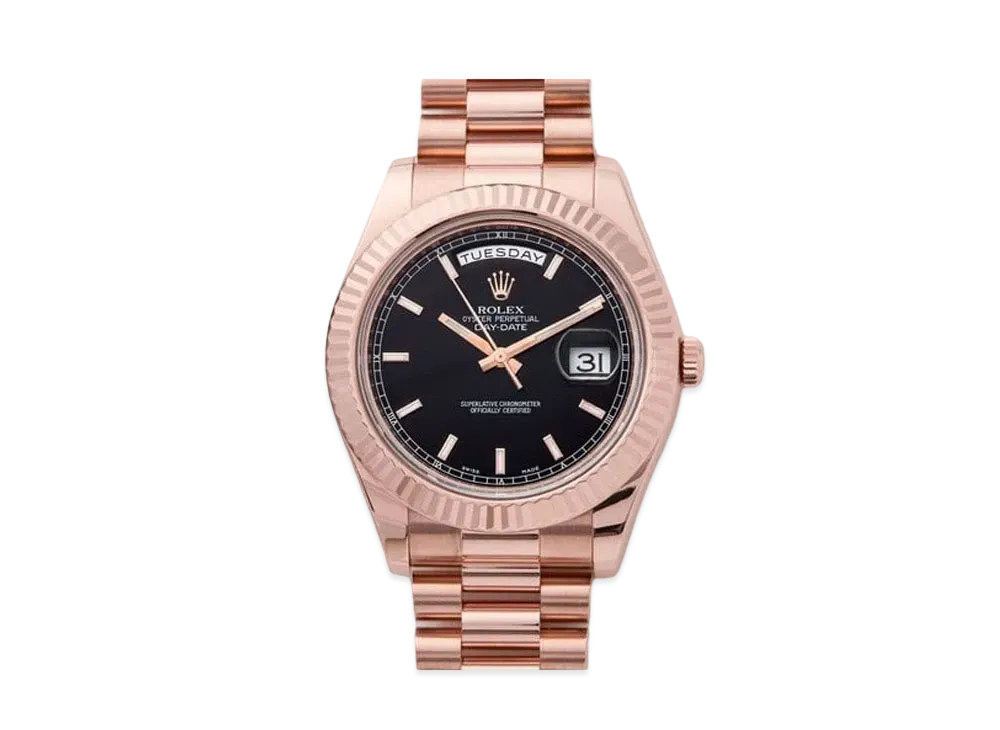 ROLEX Daydate II "Black/Yellow Gold"