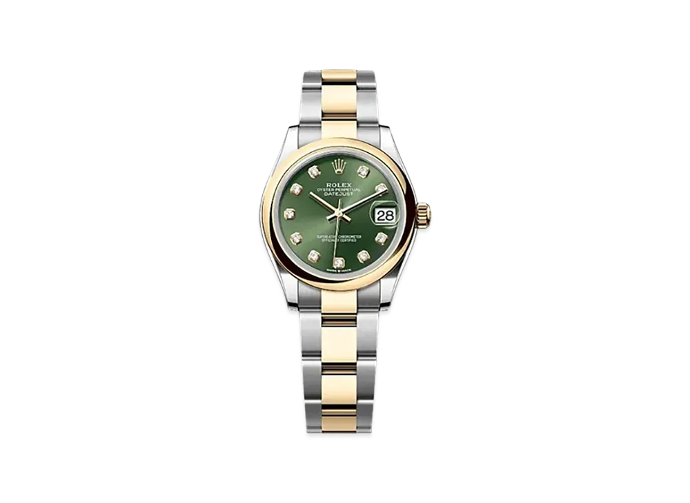 ROLEX Datejust 31mm Oystersteel & Yellow Gold 278243 "Olive Green"