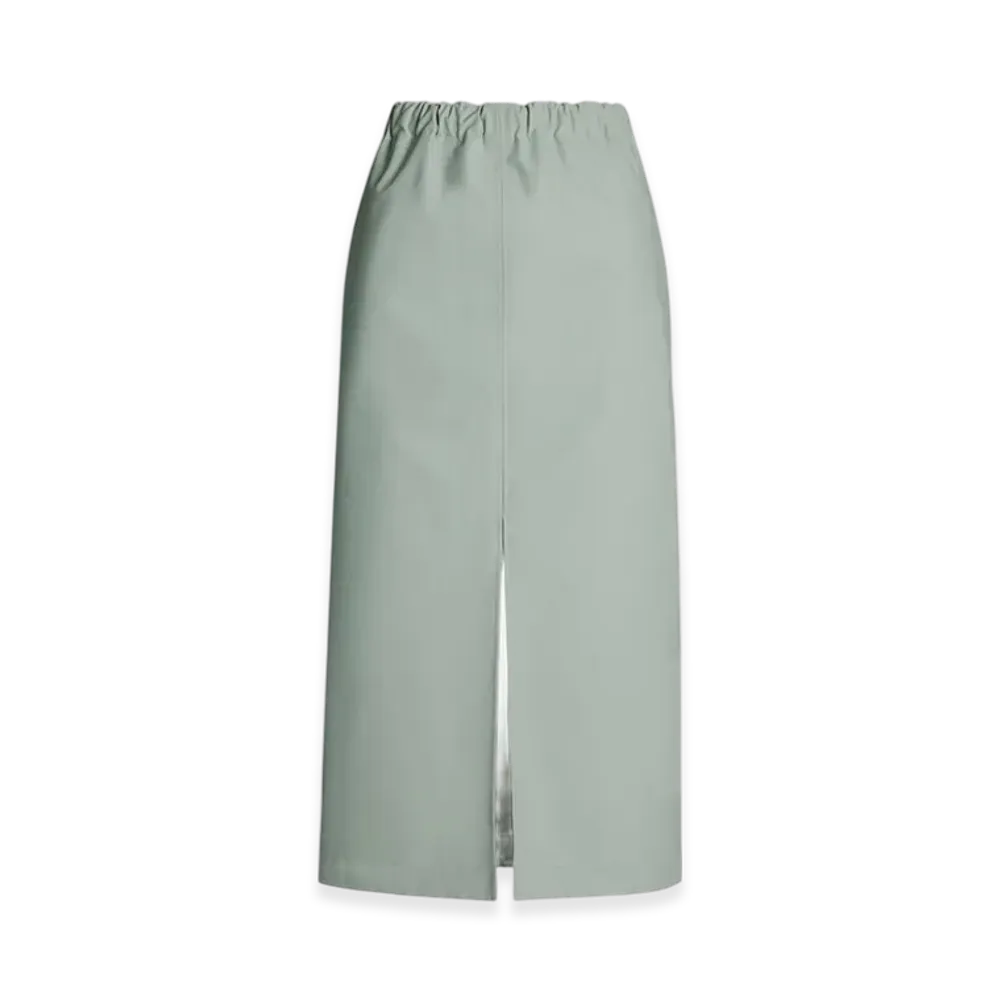 Maison Margiela Women's Faux Leather Midi Skirt "Light Sage"