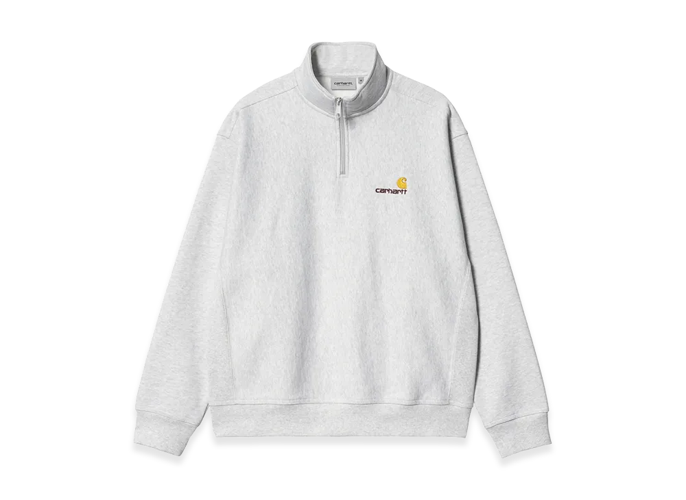 Carhartt WIP Half Zip American Script Sweat "Ash Heather"
