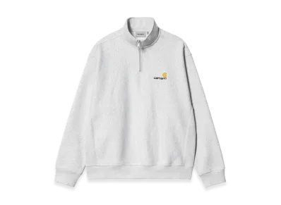 Carhartt WIP Half Zip American Script Sweat "Ash Heather"