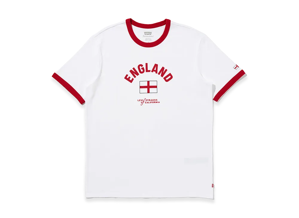 LEVI'S Football Collection England Ringer T-Shirt "White"