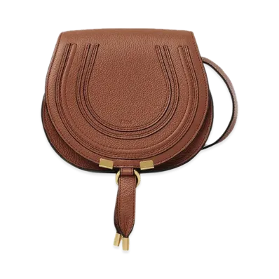 Chloe Women's Caramel Leather Small Marcie Crossbody Bag "Brown"