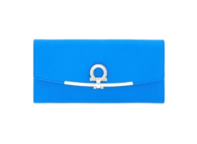 Salvatore Ferragamo Gancini Continental Wallet "Blue"