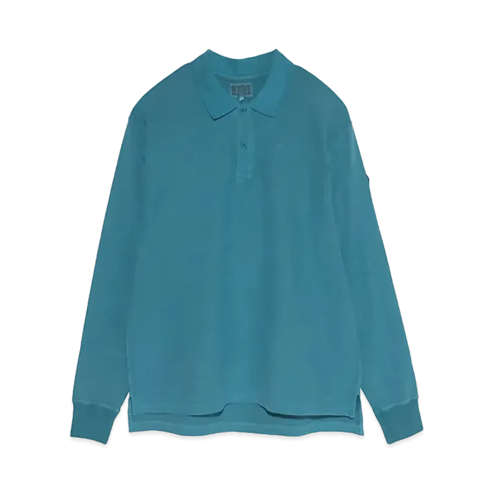 Cav Empt (C.E) OVERDYE RIB LONG SLEEVE POLO SHIRT "Green"