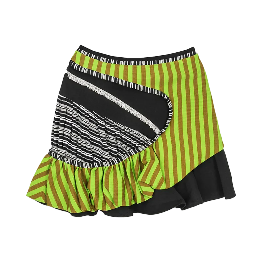 KIKO KOSTADINOV Simultanism Skirt "Rib / Green Stripe / Stripe"
