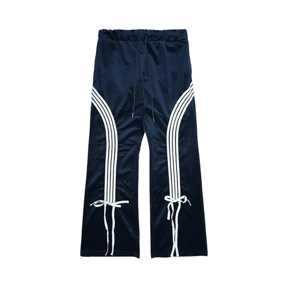 HTH velor track pants "NAVY"