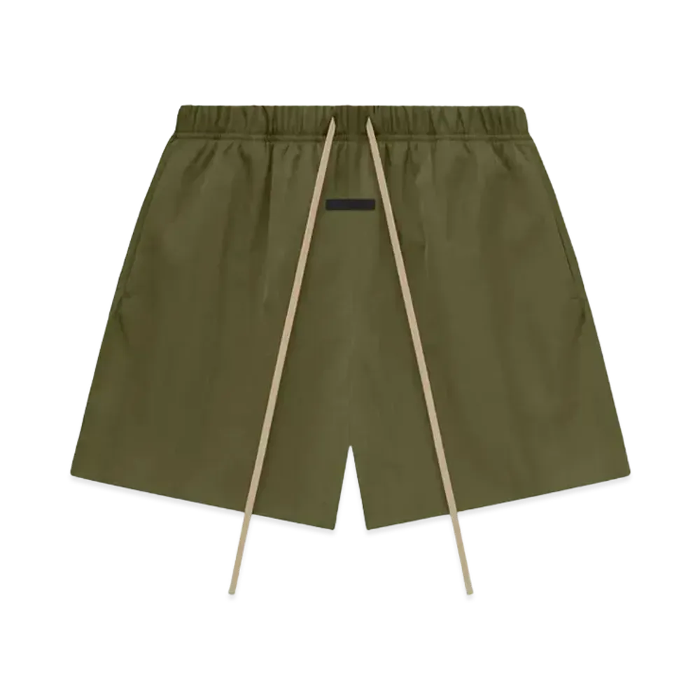 FEAR OF GOD ESSENTIALS Textured Nylon Soccer Short "Military"
