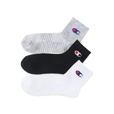 Champion 3-Pair Quarter Length Socks "Monotone Assortment"