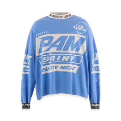 SAINT Mxxxxxx x P.A.M. PAM LS Tee Saint PAM "Blue"