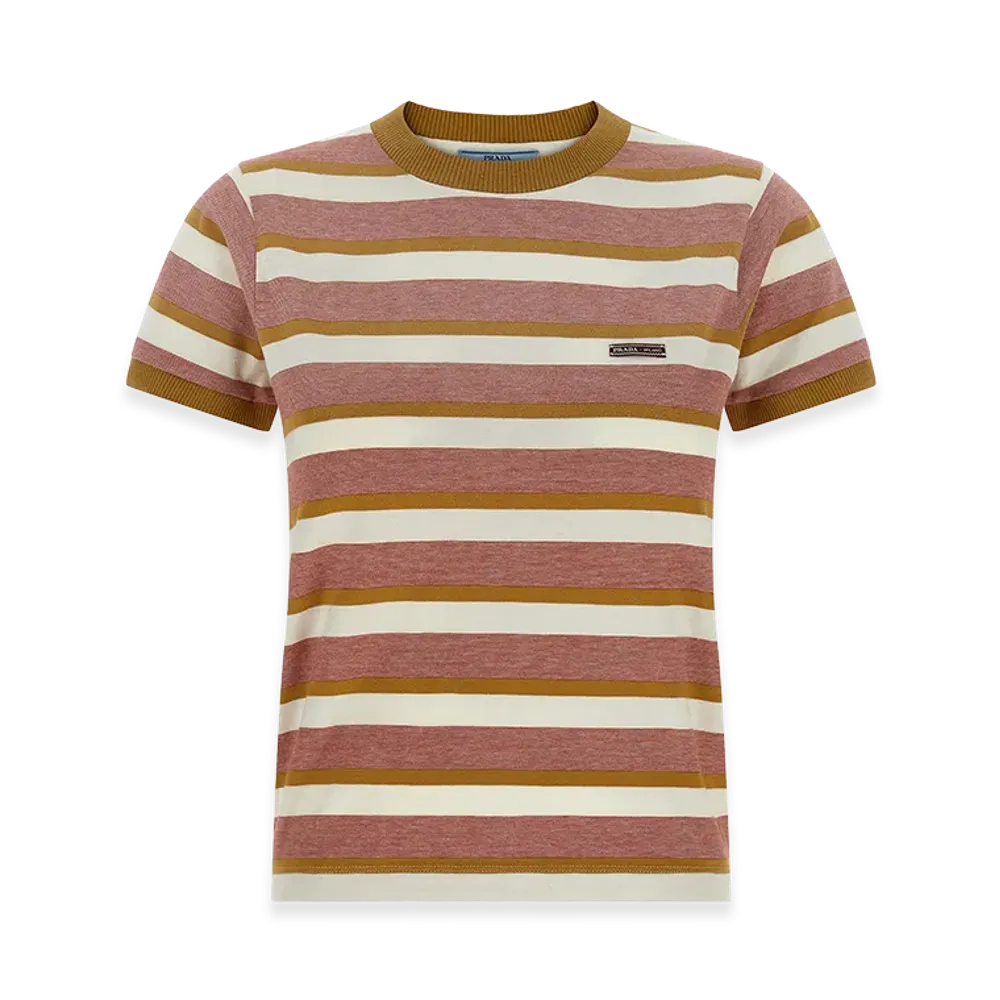 PRADA Women's Striped T-Shirt "Multicolor"