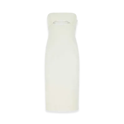 Saint Laurent Women's Viscose Dress "White"