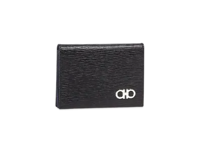 Salvatore Ferragamo Card Case "Black/Fjord Blue"