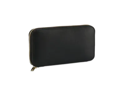 Valextra Round Zip 12 Card "Black"