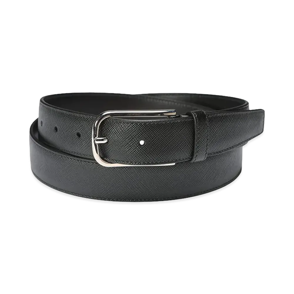 PRADA Saffiano Leather Belt "Black"