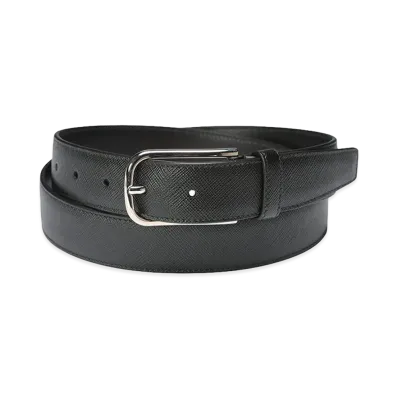 PRADA Saffiano Leather Belt "Black"
