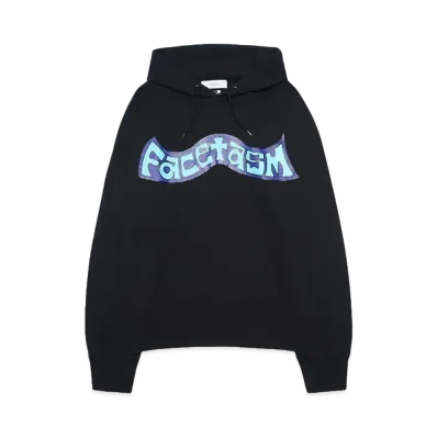 FACETASM 90s GRAPHIC HOODIE "BLACK"