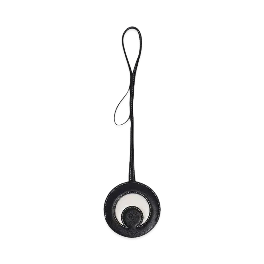 Marine Serre VEGETABLE TANNED LEATHER KEY HOLDER "BLACK"