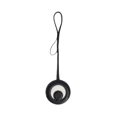 Marine Serre VEGETABLE TANNED LEATHER KEY HOLDER "BLACK"