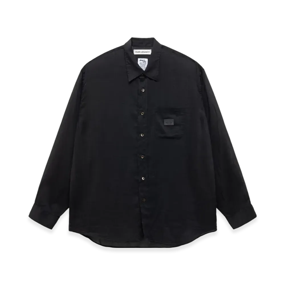 Stussy x Our Legacy Work Shop Shirt "Black Cotton Silk"